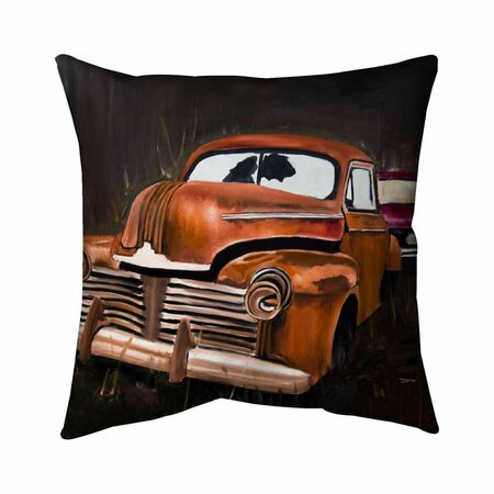 FONDO 20 x 20 in. Old Car Crash-Double Sided Print Indoor Pillow FO2793966